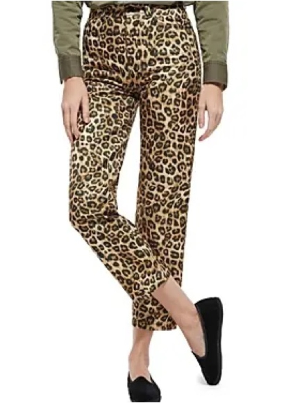 The Kooples Leopard Print  Flowing Straight Pants Sz 40